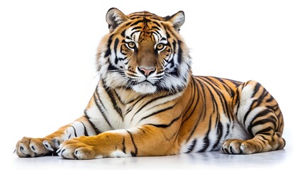 Obraz premium tiger isolated on white background