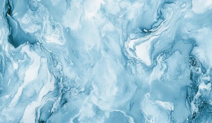 Obraz premium Abstract icy blue marble paint texture background