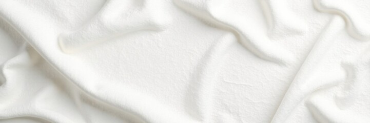 Obraz premium Softly wrinkled vintage white cloth texture with subtle organic patterns and natural fibers, soft focus, earthy