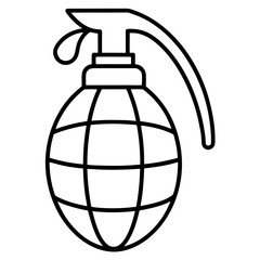 Obraz premium Grenade Line Art Drawing