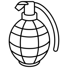 Grenade Line Art Drawing