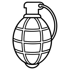 Grenade Line Art Drawing