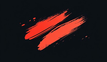 Abstract red paint strokes on a dark background