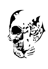 tribal tete de mort leopards