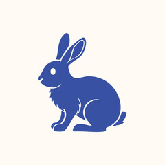 Rabbit silhouette isolated vector character