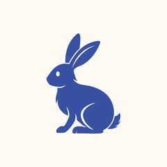 Rabbit silhouette isolated vector character