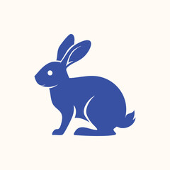Rabbit silhouette isolated vector character