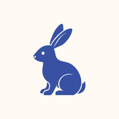 Rabbit silhouette isolated vector character