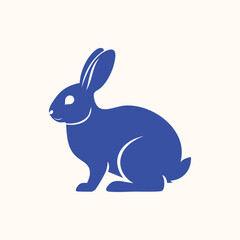 Rabbit silhouette isolated vector character