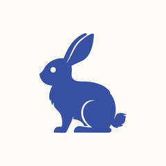 Rabbit silhouette isolated vector character