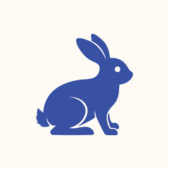 Rabbit silhouette isolated vector character