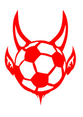 foot ballon diable football   logo sport