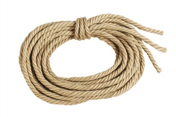 Beige rope coiled
