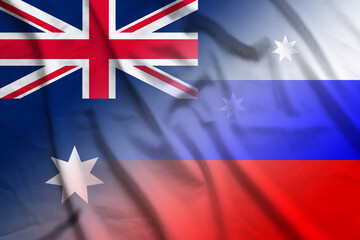 Australia and Russia official flag transborder relations RUS AUS