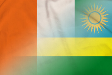 Ivory Coast and Rwanda national flag international relations RWA CIV