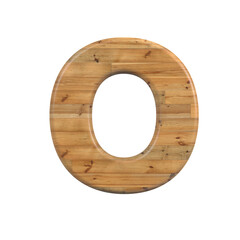 Obraz premium Wood letter O - Capital 3d pine font isolated on white background. This alphabet is perfect for creative illustrations related but not limited to Decoration, nature, wood...