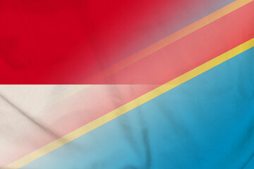 Indonesia and Democratic Republic of the Congo official flag transborder negotiation COG IDN