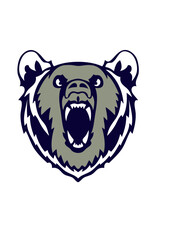 ours tete sauvage rugit