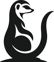 silhouette of a meerkat