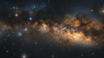 Vast Milky Way Galaxy with Stars and Cosmic Dust Shimmers in Space Dark Sky Depicting the Beauty and Wonder of Astronomy
