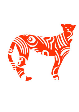 guepard tribal animal design sauvage