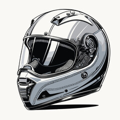 motorcycle helmet vector for graphic design