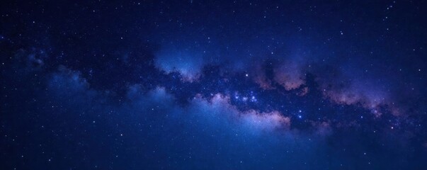 Fototapeta premium Dark night sky with stars and galaxy background , nebulae, stars