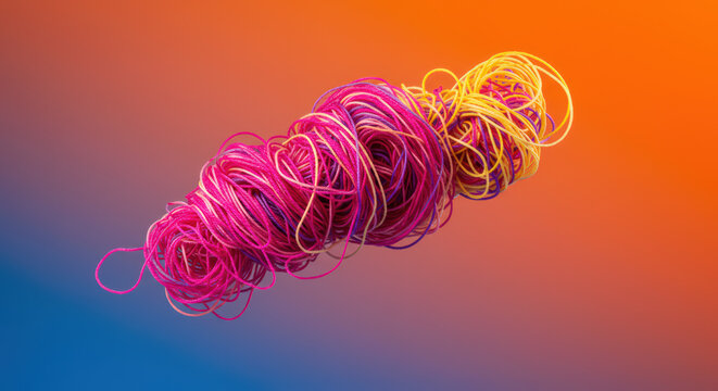 Dynamic Abstract Art: Vibrant 3D Colorful Swirls and Geometric Shapes for Creative Modern Design Background