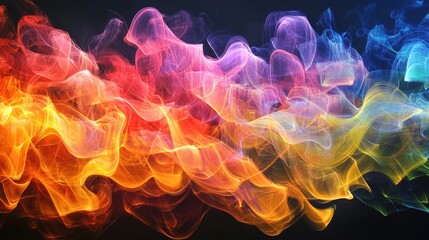 Abstract patterns of smoke dancing in the air, illuminated by soft lighting, creating a visually captivating image that evokes feelings of movement and fluidity.