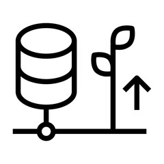 server growth Line Icon