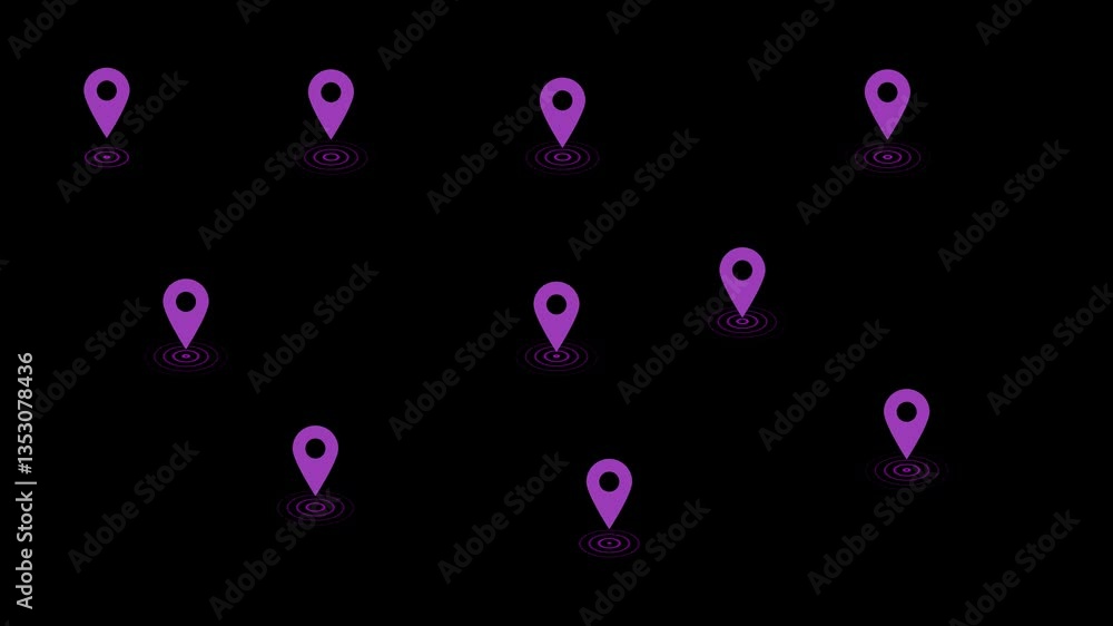 Poster location and map , location pin vector, gps, map position marker, flat design and outline elements. 