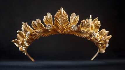 A gold crown with diamonds