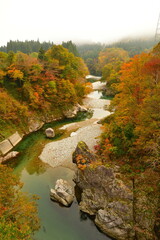 Obraz premium 小国の紅葉（山形県）