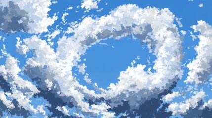 Fototapeta premium Stunning Digital Painting of a Dramatic Sky with Clouds