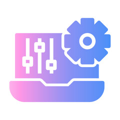 Obraz premium website settings Gradient icon