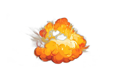 공중에서 터지는 거대한 화염 폭발, AI 생성