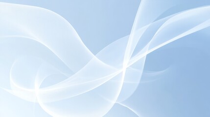 Obraz premium Abstract Light Blue and White Flowing Design
