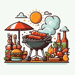 bbq, food, barbecue, grill, party, cooking, meat, picnic, grilling, summer, meal, grilled, cook, beef, cookout, hot, background, barbeque, steak, fire, backyard, pork, flame, delicious, smoke, outdoor
