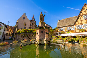 Fototapeta premium Eguisheim is a medieval village in France’s Alsace wine region, France