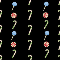 Candy seamless pattern background. Candy illustration pattern. Candy background. Perfect for fabrics, textile, wallpaper, and decor
