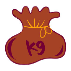 Bag of Zakat Ramadan icon vector