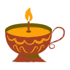 illustration of a candle in a candlestick
