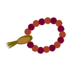 Tasbih Prayer Beads Vector Stock Icon Illustration