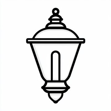 recommend clip art: Elegant Street Lamp Icon