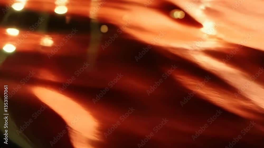 Poster abstract video with a blurred, close-up angle capturing flowing light patterns and soft bokeh, creat
