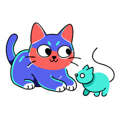 Obraz premium cat and mouse