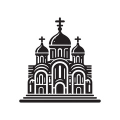 icon church, christian temple isolated transparent