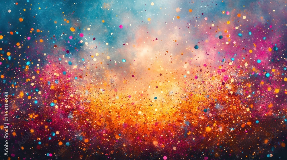 Aufkleber colorful heart patterns in vibrant abstract design create a romantic atmosphere in a lively art piec