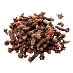 Fototapeta premium Dry clove clustered on a Transparent background showcasing their rich texture and color, Dry clove isolated on PNG background