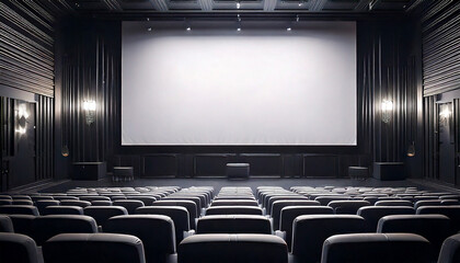 Fototapeta premium blank empty cinema theater space mockup